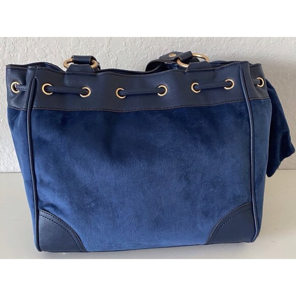 Juicy Couture The Key to Juicy Large Tote Handbag Regal Blue With Charm NEW - Picture 11 of 16